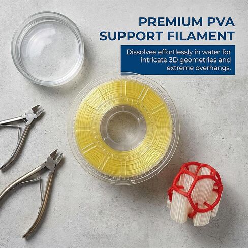 خيوط PVA مقاس 1.75 مم - مادة دعم الطابعة ثلاثية الأبعاد القابلة للذوبان في الماء والقابلة للذوبان لـ Pla، خيوط الطابعة ثلاثية الأبعاد PVA، متوافقة مع Bambu Lab وPrusa وEnder 3 (لون طبيعي) in Kuwait
