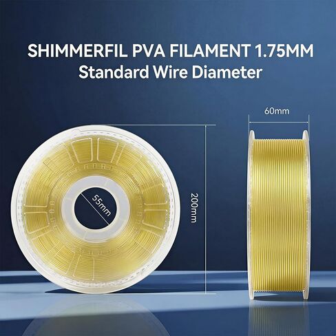 خيوط PVA مقاس 1.75 مم - مادة دعم الطابعة ثلاثية الأبعاد القابلة للذوبان في الماء والقابلة للذوبان لـ Pla، خيوط الطابعة ثلاثية الأبعاد PVA، متوافقة مع Bambu Lab وPrusa وEnder 3 (لون طبيعي) in Kuwait