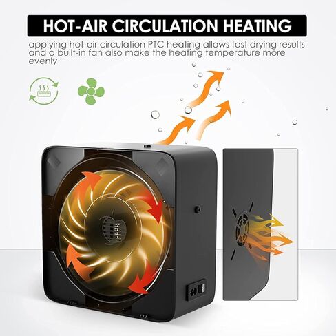 【EIBOS Official】 3D Printer Filament Dryer Easdry Box with Fan, Adjustable Temperature, Humidity Control & Spool Holder, Compatible with 1.75mm 2.85mm 3.00mm Nylon, PLA, ABS in Kuwait