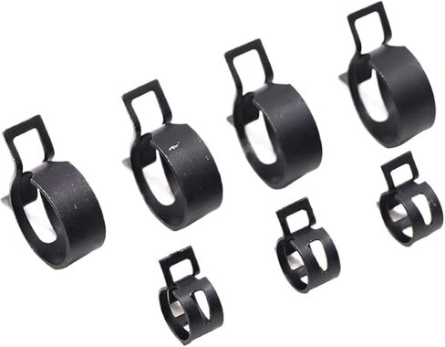 Hose Clamps 75Pcs/Set 6/7/8/9/10Mm Q673B Vacuum Spring Fuel Clip Oil Water Hose Pipe Tube Clamp Black Assortment Kit in Saudi Arabia
