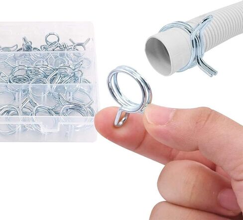 150 قطعة خرطوم سلك مزدوج المشابك عدة 5-14 مللي متر الفولاذ المقاوم للصدأ مشابك زنبركية لأنابيب المياه أدوات السباكة أحجام متنوعة in Kuwait