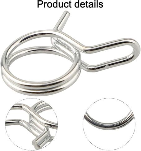 150 قطعة خرطوم سلك مزدوج المشابك عدة 5-14 مللي متر الفولاذ المقاوم للصدأ مشابك زنبركية لأنابيب المياه أدوات السباكة أحجام متنوعة in Kuwait