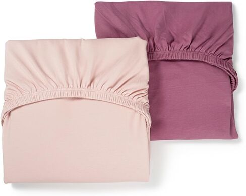 ملاءات سرير الأطفال جوافا لوتس للسفر (مجموعة من 2) - ملاءات سرير أطفال من القطن العضوي بنسبة 100%، ملاءات سرير للأطفال والرضع، ملاءات سرير مناسبة للأولاد والبنات (للمرتبة الجديدة المكونة من 4 علامات تبويب فقط) (ألوان الخزامى) in Kuwait