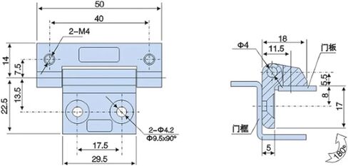 CL254 180 Degree Zinc Alloy Hinge Friction Adjustable Position 2Pcs in Saudi Arabia
