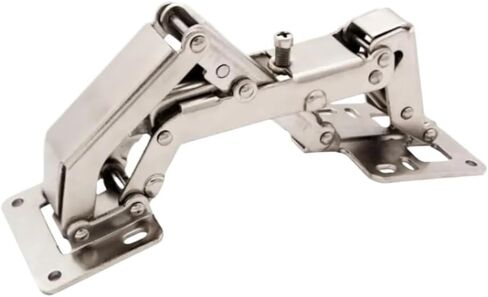 180 Degree Hinges Frameless Cabinet Hydraulic Soft CloseDoors Cold Rolled Steel Material 1Pcs(Silver) in Saudi Arabia