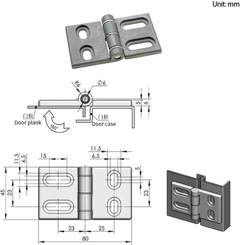 Zinc Alloy Flush-Mount Hinges Industrial Electrical Heavy-Duty Equipment Cabinets Thickened Hardware 1Pcs in Saudi Arabia