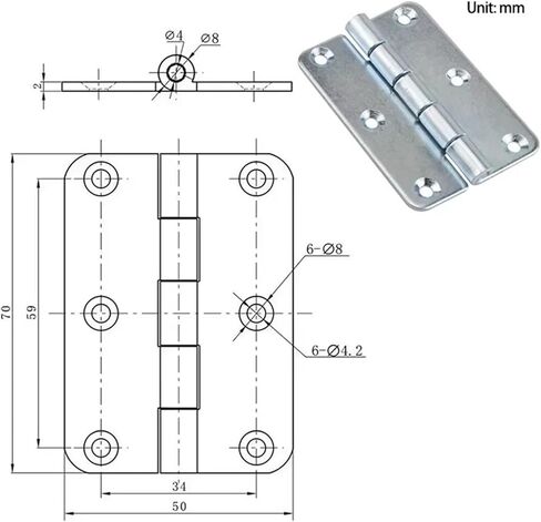 180 Degree Iron Hinges with Bearings Industrial Presses and Electrical Control Cabinets 1Pcs in Saudi Arabia