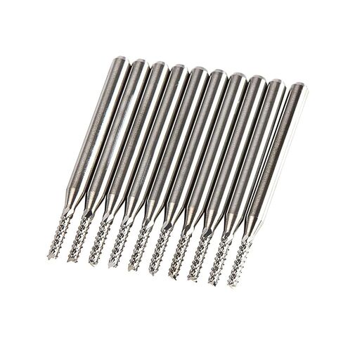 10pcs/Set End Mill Sets Solid Carbide Corn Milling Cutter Bits D0.8 1.0 .6 2.4 3. PCB CNC Cutting Tools(10pc D0.8 6) in Saudi Arabia