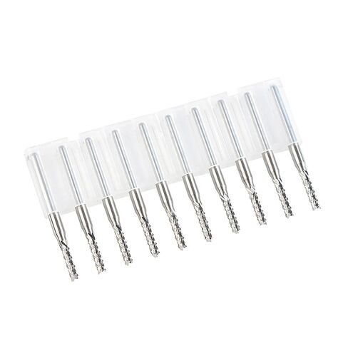 10pcs/Set End Mill Sets Solid Carbide Corn Milling Cutter Bits D0.8 1.0 .6 2.4 3. PCB CNC Cutting Tools(10pc D0.8 6) in Saudi Arabia