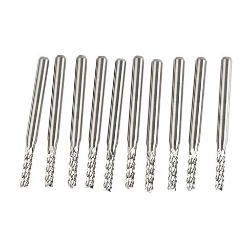 10pcs/Set End Mill Sets Solid Carbide Corn Milling Cutter Bits D0.8 1.0 .6 2.4 3. PCB CNC Cutting Tools(10pc D0.8 6) in Saudi Arabia