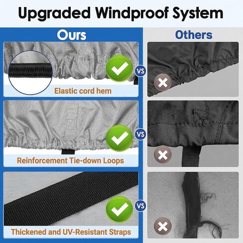 Pontoon Boat Cover 17-20 ft,900D Waterproof Boat Cover for Pontoon Boat, Heavy Duty Trailerable Pontoon Cover with Motor Cover,Fits 17', 18', 19' and 20' Pontoon Boats,14 Tie-Down Straps, Gray in Saudi Arabia