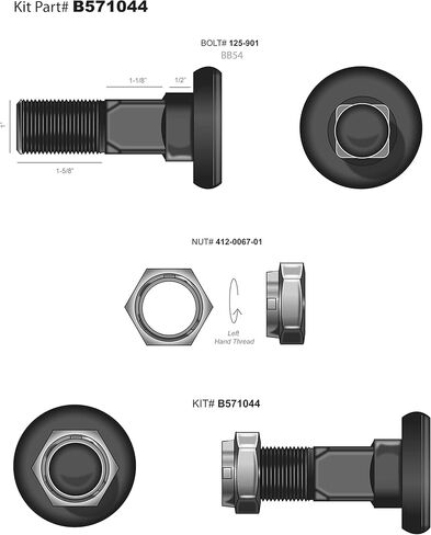 مسمار وصامولة الشفرة، B571044، يناسب عادةً سيرفيس/رينو in Kuwait