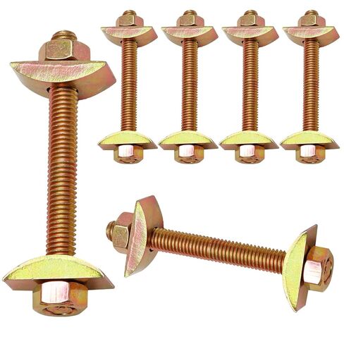 6 Sets Countertop Connector Bolts, M8x80mm Joint Fasteners Furniture Fastening Kit, Butcher Block Miter Draw Bolt for Bed/Butcher Block in Saudi Arabia