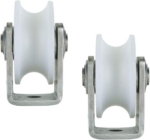 Caster Wheels,Nylon Groove Wheel,Sliding Gate Track Roller with 304 Stainless Steel Bracket,Heavy Duty Rigid Casters,for Inverted Track,Industrial Machines Carts,Wire Rope Rail,2pc in Saudi Arabia
