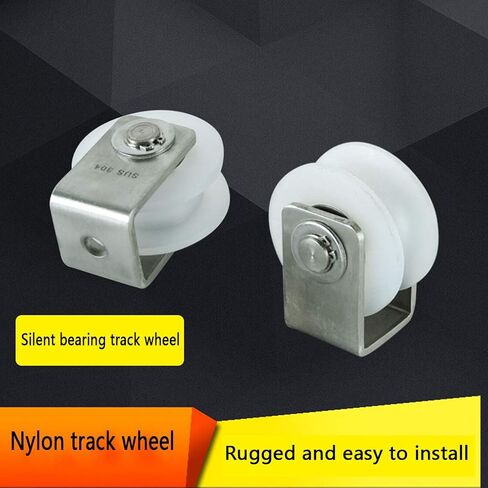 Caster Wheels,Nylon Groove Wheel,Sliding Gate Track Roller with 304 Stainless Steel Bracket,Heavy Duty Rigid Casters,for Inverted Track,Industrial Machines Carts,Wire Rope Rail,2pc in Saudi Arabia