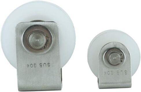 Caster Wheels,Nylon Groove Wheel,Sliding Gate Track Roller with 304 Stainless Steel Bracket,Heavy Duty Rigid Casters,for Inverted Track,Industrial Machines Carts,Wire Rope Rail,2pc in Saudi Arabia