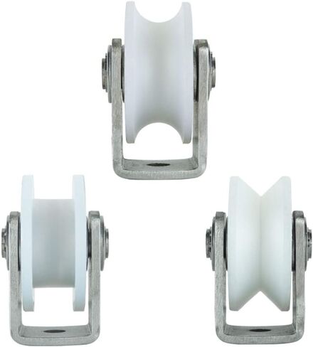 Caster Wheels,Nylon Groove Wheel,Sliding Gate Track Roller with 304 Stainless Steel Bracket,Heavy Duty Rigid Casters,for Inverted Track,Industrial Machines Carts,Wire Rope Rail,2pc in Saudi Arabia