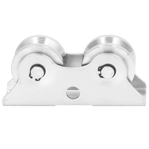 45 Steel V Shaped Double Wheel Pulley Heavy Duty Sliding Door Track Wheel Set Suitable for Sliding Doors Cabinet Glass Wear and Silent Track Rollers Diameter 48mm in Saudi Arabia