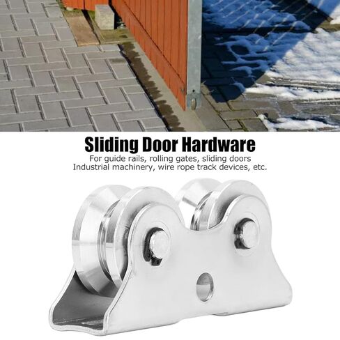 45 Steel V Shaped Double Wheel Pulley Heavy Duty Sliding Door Track Wheel Set Suitable for Sliding Doors Cabinet Glass Wear and Silent Track Rollers Diameter 48mm in Saudi Arabia