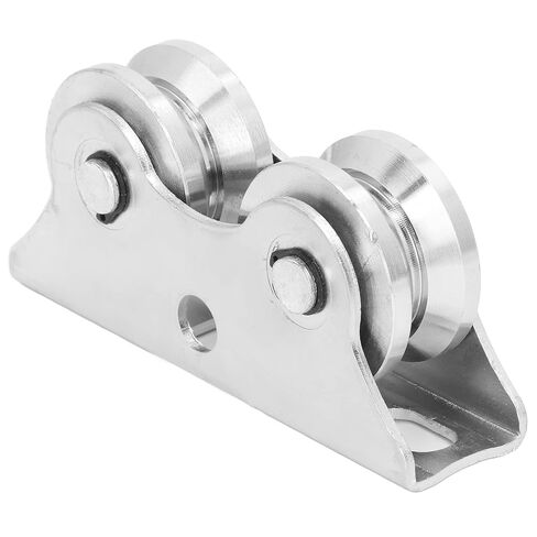 45 Steel V Shaped Double Wheel Pulley Heavy Duty Sliding Door Track Wheel Set Suitable for Sliding Doors Cabinet Glass Wear and Silent Track Rollers Diameter 48mm in Saudi Arabia