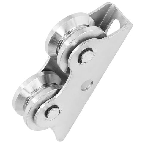 45 Steel V Shaped Double Wheel Pulley Heavy Duty Sliding Door Track Wheel Set Suitable for Sliding Doors Cabinet Glass Wear and Silent Track Rollers Diameter 48mm in Saudi Arabia