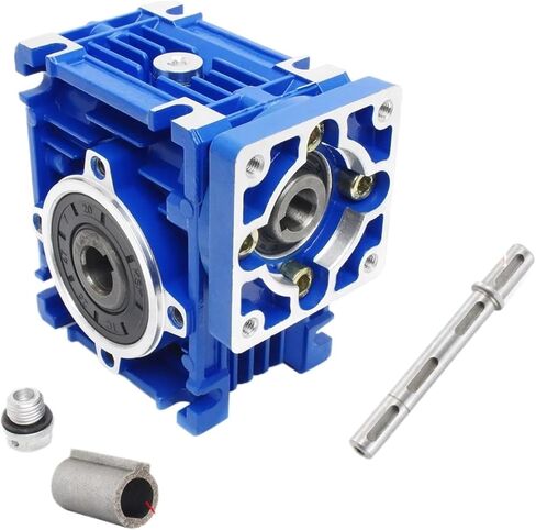 Worm Gear Reducer NMRV030 Speed DC Motor Gearbox 1.4CM Output 5:1-80:1 for NEMA 23(For 60 Servo Motor,Ratio 5) in Saudi Arabia