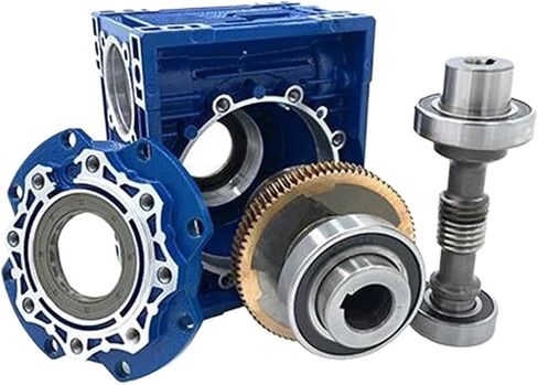 Worm Gear Reducer NMRV030 Speed DC Motor Gearbox 1.4CM Output 5:1-80:1 for NEMA 23(For 60 Servo Motor,Ratio 5) in Saudi Arabia
