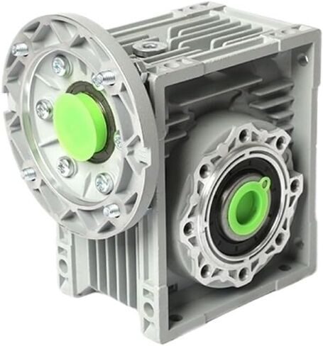 Worm Gear Reducer Gearbox NMRV063 Input 2.4cm Output 25mm Ratio 5:1-100:1 Motor 0.18kW-2.2Kw(Ratio 10 to 1,Input 19 FL 80B5) in Saudi Arabia