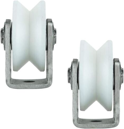 Caster Wheels,Nylon Groove Wheel,Sliding Gate Track Roller with 304 Stainless Steel Bracket,Heavy Duty Rigid Casters,for Inverted Track,Industrial Machines Carts,Wire Rope Rail,2pc in Saudi Arabia