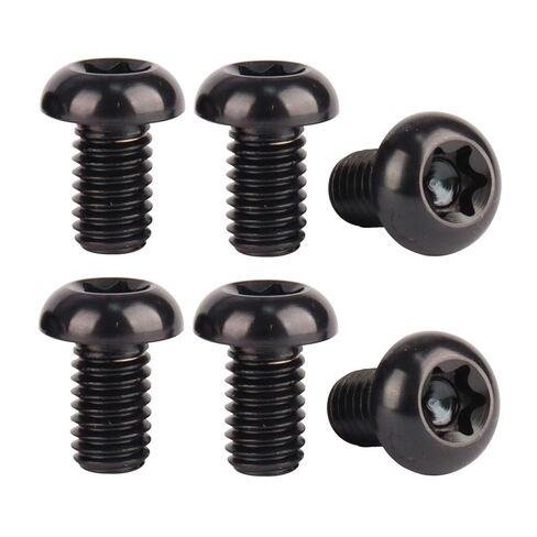 Titanium Bolt M6x10mm, 15mm, 20mm T30 Torx Head Screws, Pack of 6 (Black, M6x10mm) in Saudi Arabia