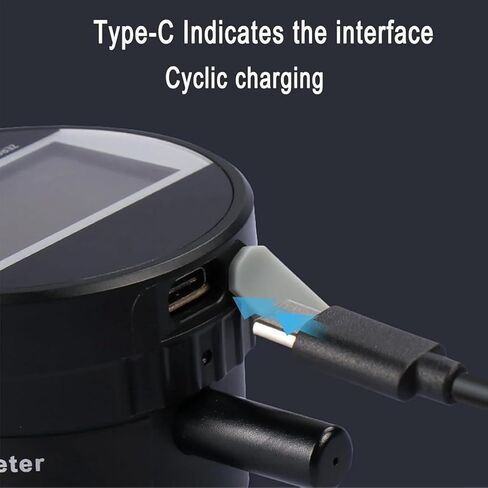 0-6.5mm Digital Surface Roughness Meter, Digital Surface Profile Gauge, with LCD Display Screen, Measurement Accuracy ±0.003mm, Metric and Inch Convertible, for Sand Blasting, Printing in Kuwait