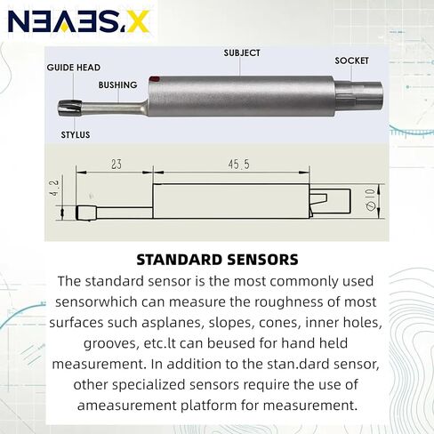 Surface Roughness Tester,Portable Ra Rz Rq Tester Meter for Metal, Machining, Precision Parts Inspection（NEAES’X S300） in Kuwait