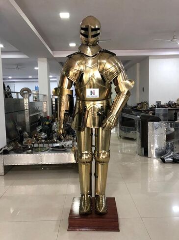 بدلة كاملة من النحاس من Nautical-Mart لزي Armor Knight LARP Armor Halloween in Kuwait