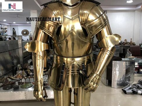 بدلة كاملة من النحاس من Nautical-Mart لزي Armor Knight LARP Armor Halloween in Kuwait