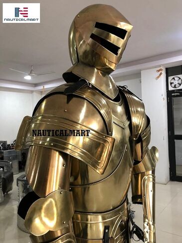 بدلة كاملة من النحاس من Nautical-Mart لزي Armor Knight LARP Armor Halloween in Kuwait