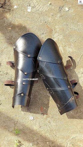 Nautical-Mart العصور الوسطى درع الساق الجلدية غريفز زي الهالوين in Kuwait