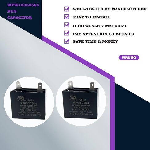 مكثف ضاغط الثلاجة WPW10350564، قطعتان بديلتان، بداية مستقرة وأداء طويل الأمد in Kuwait