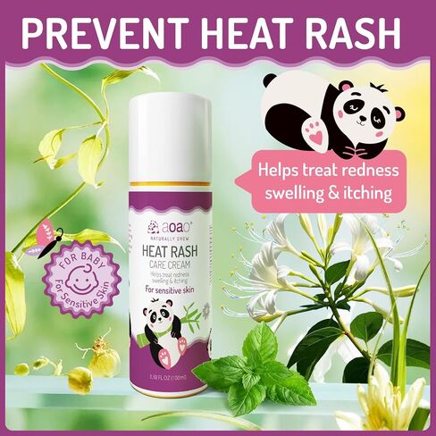 يمنع كريم الشائك | كريم الطفح الجلدي الحراري للأطفال، وطفح العرق، والأكزيما وتهيج الجلد | يهدئ الانزعاج الذي يصيب بشرة الطفل | يعزز إصلاح الحواجز للأطفال | لطيف لحديثي الولادة/الأطفال الصغار - 3.38 أونصة in Kuwait