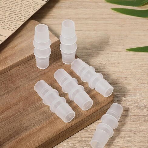 6Pcs Barbed Hose Fittings 1/2" x 1/2" Plastic Barbed Splicer Mender Joint Adapter Union Fitting Connectors for Aquarium, Household, Fuel, Gas, Liquid, Air Hose Repair in Saudi Arabia