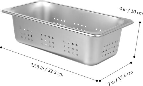 GARVALON Stainless Steel Steam Pan Perforated Easy to Clean Versatile Use Hotel Pan in Kuwait