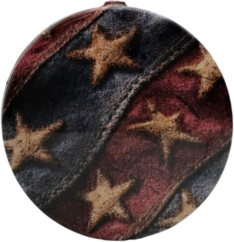 غطاء علبة غمس مخيط من Mudjug - تصميم العلم الأمريكي المغطى بالماء، ضغطة واحدة لملاءمة آمنة، متين، مقاوم للانسكاب، وملحق أنيق للغطاس، مثالي للاستخدام أثناء التنقل in Kuwait