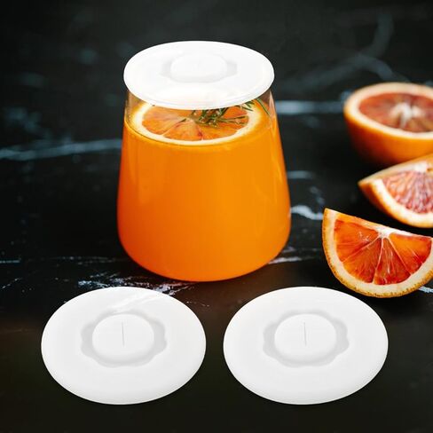 SHINEOFI 4Pcs Silicone Cup Lids with Straw Hole Reusable Round Covers for Drink Protection Spill Prevention and Dustproof Fit Universal Cup Lids for Mug Tea Coffee Wine Glass in Saudi Arabia