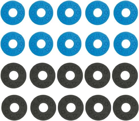 20 Pcs Guitar Strap Locks, Secure Blocks Protector & Adapter for Electric, Acoustic and Bass Guitars（Black+Blue） in Saudi Arabia