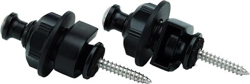 Guyker Guitar Bass Strap Locks Buttons, (1 Pair) Security Skidproof Straplock Pegs Pins Metal End Quick Release Strap Retainer System for Electric Acoustic Folk Guitar, Bass, Ukulele (GE010, Black) in Saudi Arabia