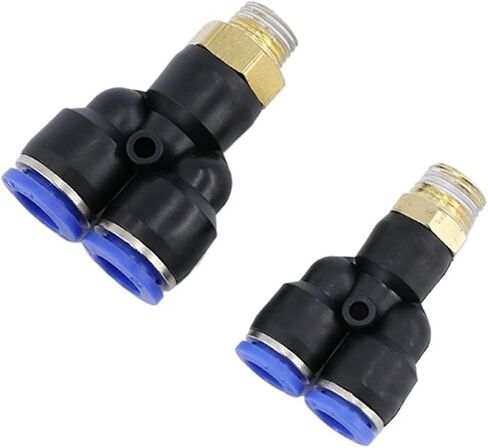 2PCS Pneumatic quick connector PX8-02 Quick plug air pump Y-thread three-way solenoid valve air compressor pl6-01(PX12-03) in Saudi Arabia