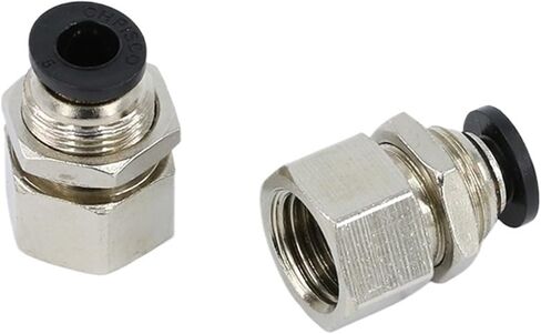 2PCS Air pipe quick connector PMF8-02 pneumatic internal thread 6mm01 series straight through plate partition(PMF12-02) in Saudi Arabia