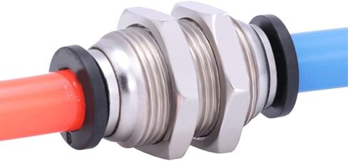 Black PM pneumatic quick connector bulkhead straight-through quick connector 4 6 8 10 12mm trachea pneumatic quick connector(PM-12) in Saudi Arabia
