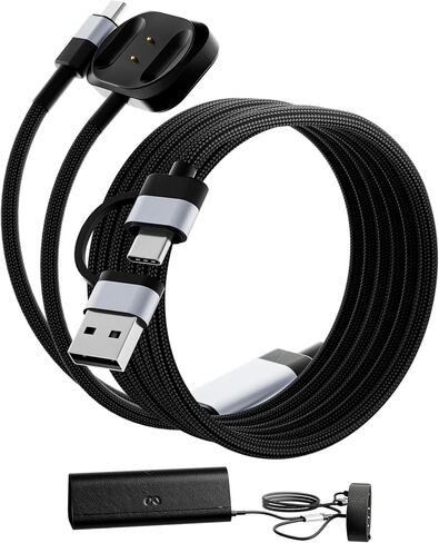 Magnetic Charger for Meta Ray-Ban Display Glasses, TanReginal 2-in-1 Accessories for Meta Ray-Ban Display & Neural Band, Fast Snap-On Magnetic Charging Cable with Overvoltage/Overheat Protection in Kuwait