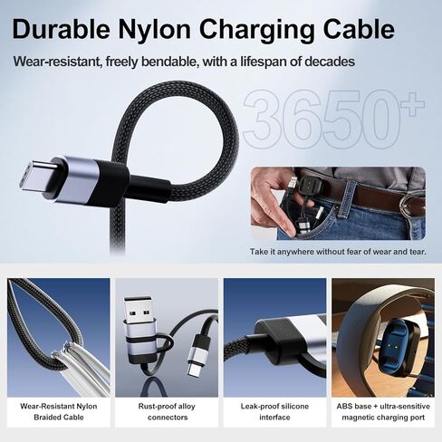 Magnetic Charger for Meta Ray-Ban Display Glasses, TanReginal 2-in-1 Accessories for Meta Ray-Ban Display & Neural Band, Fast Snap-On Magnetic Charging Cable with Overvoltage/Overheat Protection in Kuwait