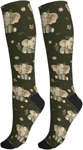 Cute Honey Bee Compression Socks Women Men, Knee High Support Stockings For Nurse Running Travel Athletic in Saudi Arabia